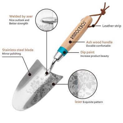 stainless steel garden trowel