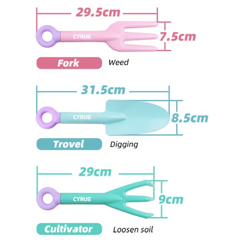 size of Garden tool kit set size of Garden tool kit set